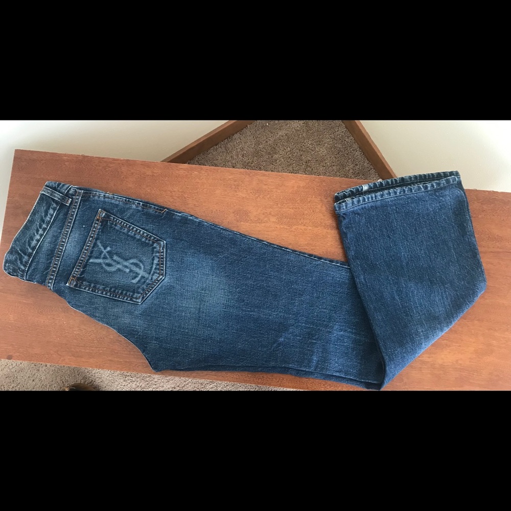 YSL Wide Leg Denim Jeans